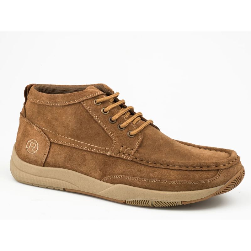 ROPER BOOTS MENS TAN SUEDE LEATHER ALL OVER-TAN - Click Image to Close