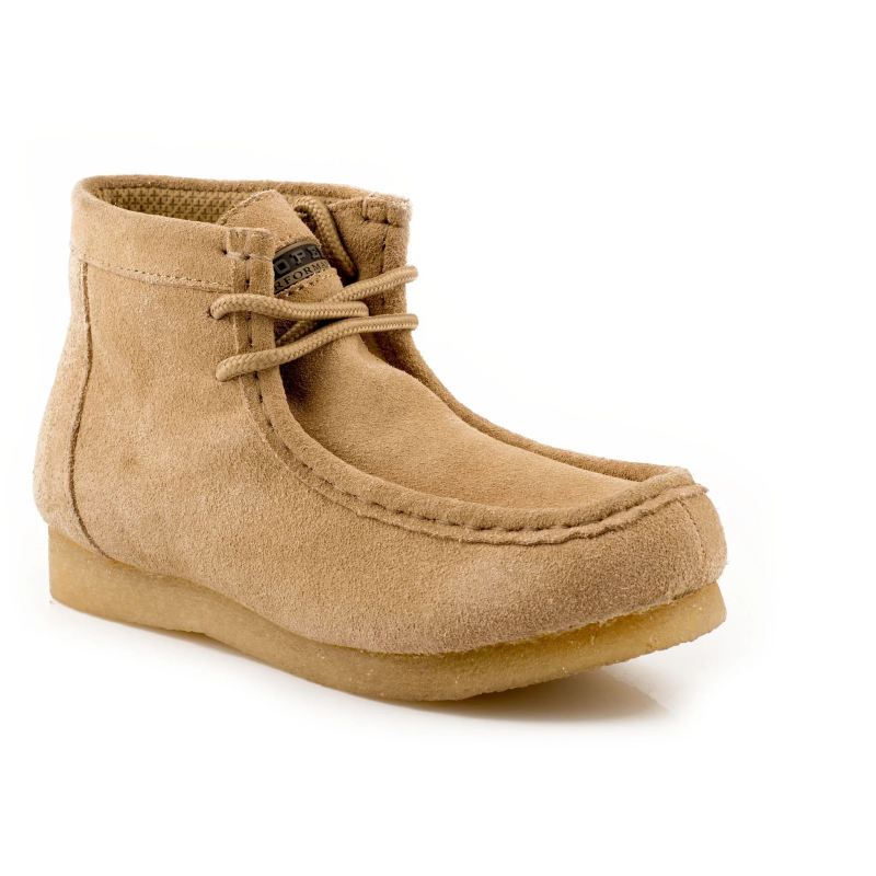 ROPER BOOTS WOMENS GUM SOLE CHUKKA TAN SUEDE LEATHER-SAND SUEDE - Click Image to Close