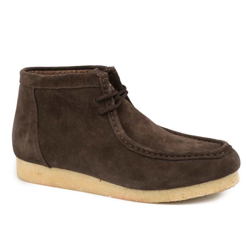 ROPER BOOTS MENS BROWN SUEDE LEATHER-BROWN
